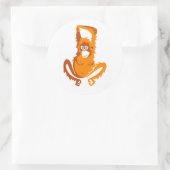 Wilde dieren - ORANGUTAN - Bedreigde dieren - Ronde Sticker (Tas)