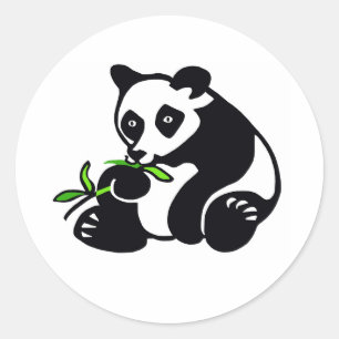 Wilde dieren - PANDA beer - Wildlife - Natuur Ronde Sticker
