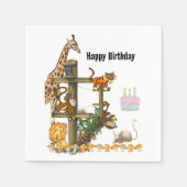 Wilde dieren Papier servetten (Voorkant)