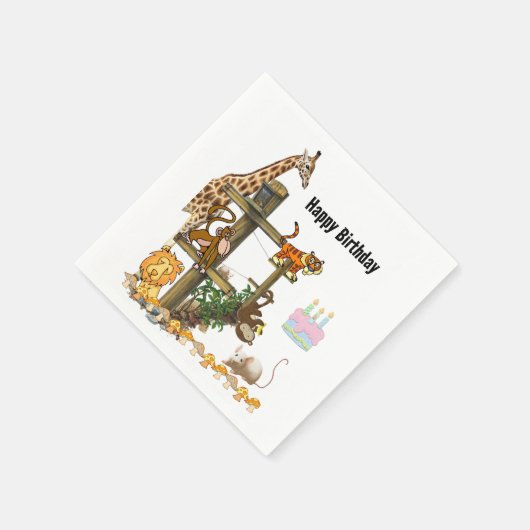 Wilde dieren Papier servetten (Hoek)