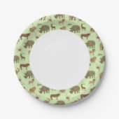 Wilde dieren papieren bordje (Voorkant)