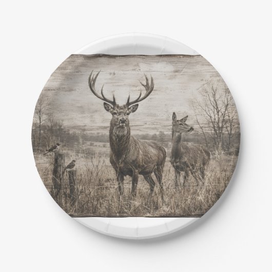 Wilde dieren papieren bordje (Voorkant)