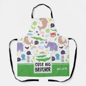 Wilde dieren Pattern Cute Big Brother Gift Schort (Voorkant)