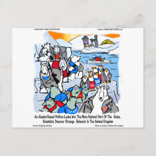Wilde dieren & Politiek in Alaska Grappige Cadeaus Briefkaart