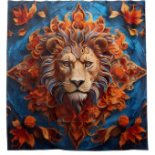 Wilde dieren portretteren reflecties douchegordijn (Voorkant)