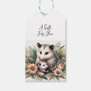 Wilde dieren Possum Cadeaulabel