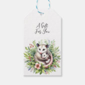 Wilde dieren Possum Cadeaulabel (Voorkant)
