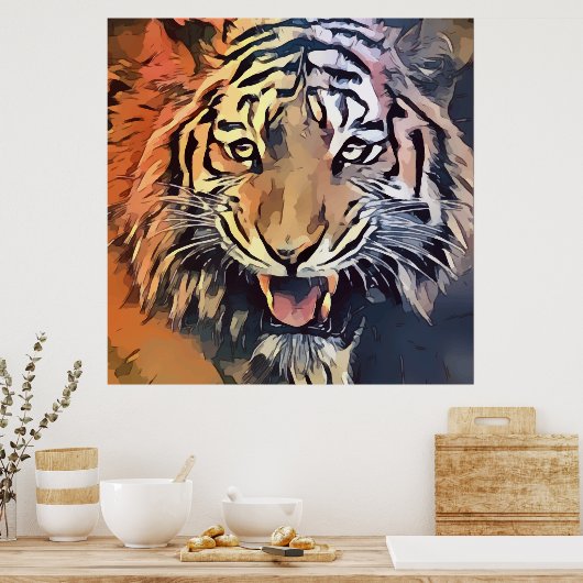 Wilde dieren poster (Keuken)