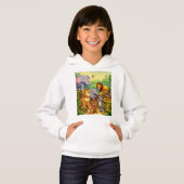 Wilde dieren print meisjes hoodies / Zazzle (Voorkant volledig)