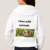 Wilde dieren print meisjes hoodies / Zazzle (Achterkant)