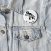 Wilde dieren - Red Warty PIGS - Bedreigd Ronde Button 5,7 Cm (In situ)