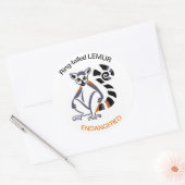 Wilde dieren - Ringstaart LEMUR- Natuur - Ronde Sticker (Envelop)