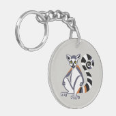 Wilde dieren - RingstaartLEMUR - Bedreigd dier - Sleutelhanger (Voorkant Links)