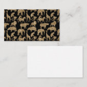 Wilde dieren Safari Elegant Golden Glitter Sparkle Informatiekaartje (Voorkant / Achterkant)