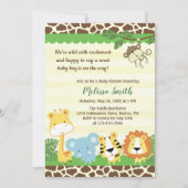 Wilde dieren Safari Oerwoud Baby shower Kaart (Voorkant)