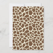 Wilde dieren Safari Oerwoud Baby shower Kaart (Achterkant)