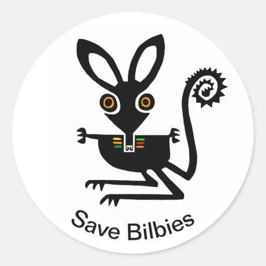 Wilde dieren - Save BILBIES- Natuur- Australië Ronde Sticker (Voorkant)