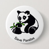 Wilde dieren - Save PANDAS - wildlife Ronde Button 7,6 Cm (Voorkant)
