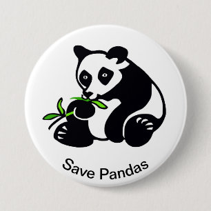 Wilde dieren - Save PANDAS - wildlife Ronde Button 7,6 Cm
