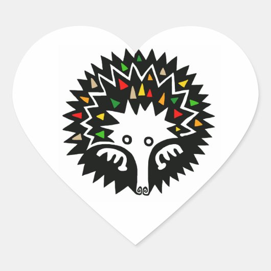 Wilde dieren - Schattige ECHIDNA - Aussie wildlife Hart Sticker (Voorkant)