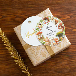 Wilde dieren Schattige magisch bos Bedankjes Labels