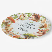 Wilde dieren Schattige magisch bos Papieren Bordje (Gekanteld)