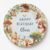 Wilde dieren Schattige magisch bos Papieren Bordje (Voorkant)