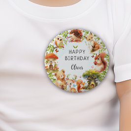 Wilde dieren Schattige magisch bos Ronde Button 5,7 Cm