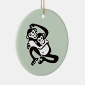 Wilde dieren - Schattigee BONOBO - Chimpansee - Na Keramisch Ornament (Rechts)