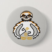 Wilde dieren - SLOTH - Instandhouding - Natuur Ronde Button 7,6 Cm (Voorkant)