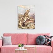 wilde dieren, sneeuwluipaard van CE Swan Canvas Afdruk (Insitu (Woonkamer))