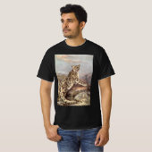  wilde dieren, sneeuwluipaard van CE Swan T-shirt (Voorkant volledig)