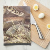  wilde dieren, sneeuwluipaard van CE Swan Theedoek (Quarter Fold)