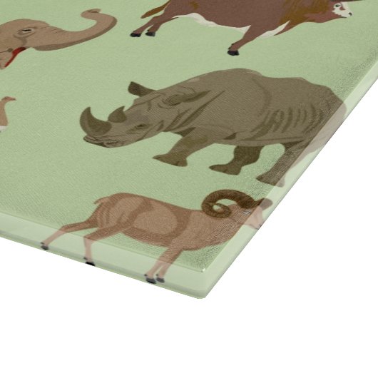 Wilde dieren snijplank (Hoek)