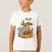 Wilde dieren t-shirt (Voorkant)