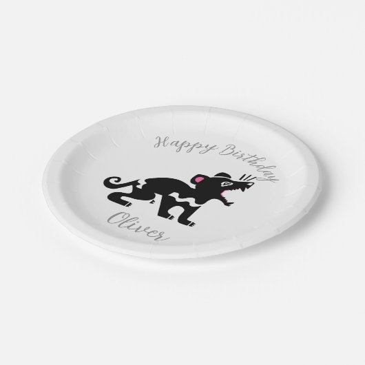 Wilde dieren - Tasmaanse DEVIl - Verjaardag - Fees Papieren Bordje (Gekanteld)