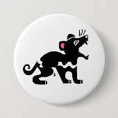 Wilde dieren - TASMANIAN DEVIL- buideldieren Ronde Button 7,6 Cm (Voorkant)