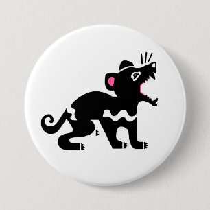 Wilde dieren - TASMANIAN DEVIL- buideldieren Ronde Button 7,6 Cm