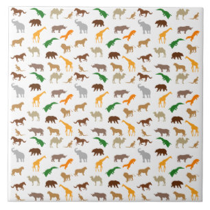 Wilde dieren tegeltje