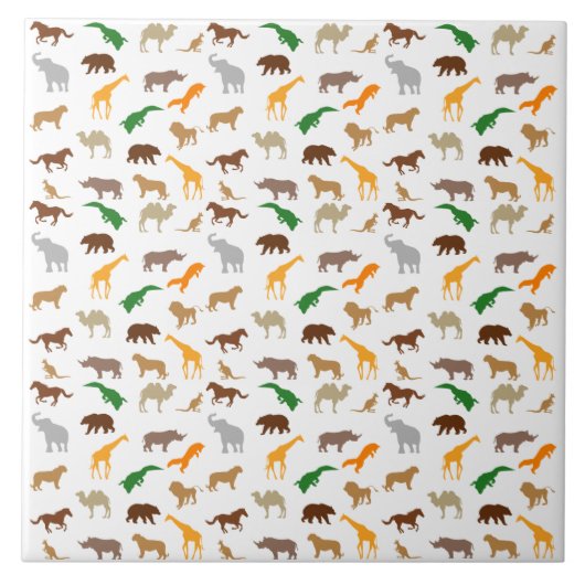 Wilde dieren tegeltje (Voorkant)