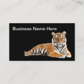 Wilde dieren Tijger Visitekaartjes (Voorkant)