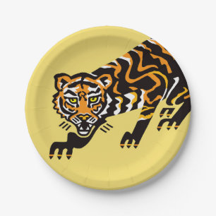 Wilde dieren! TIJGER- wildlife - geel Papier Bord