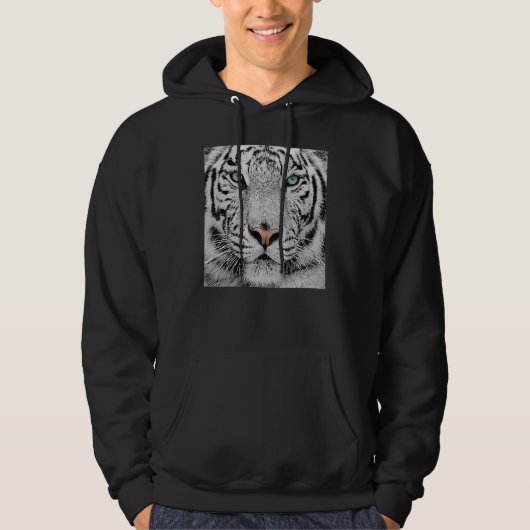 Wilde dieren Tijger witte berg 6 Hoodie (Voorkant)