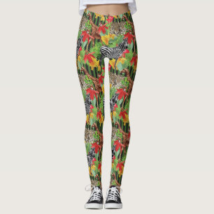 Wilde dieren uit Afrika Leggings