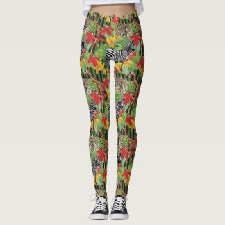Wilde dieren uit Afrika Leggings