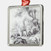 Wilde dieren uit 'Een geschiedenis van de Aarde' Metalen Ornament (Links)