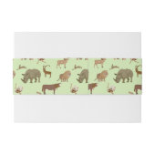 Wilde dieren uitnodigingen wikkel (Achterkant Voorbeeld)