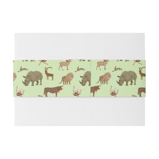 Wilde dieren uitnodigingen wikkel (Achterkant Voorbeeld)