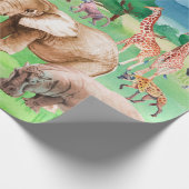 Wilde dieren van Afrika op de achtergrond van de s Cadeaupapier (Hoek)