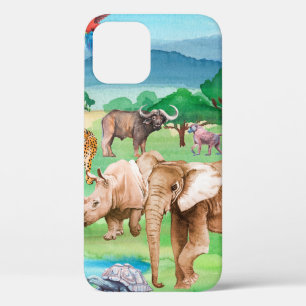 Wilde dieren van Afrika op de achtergrond van de s Case-Mate iPhone Case
